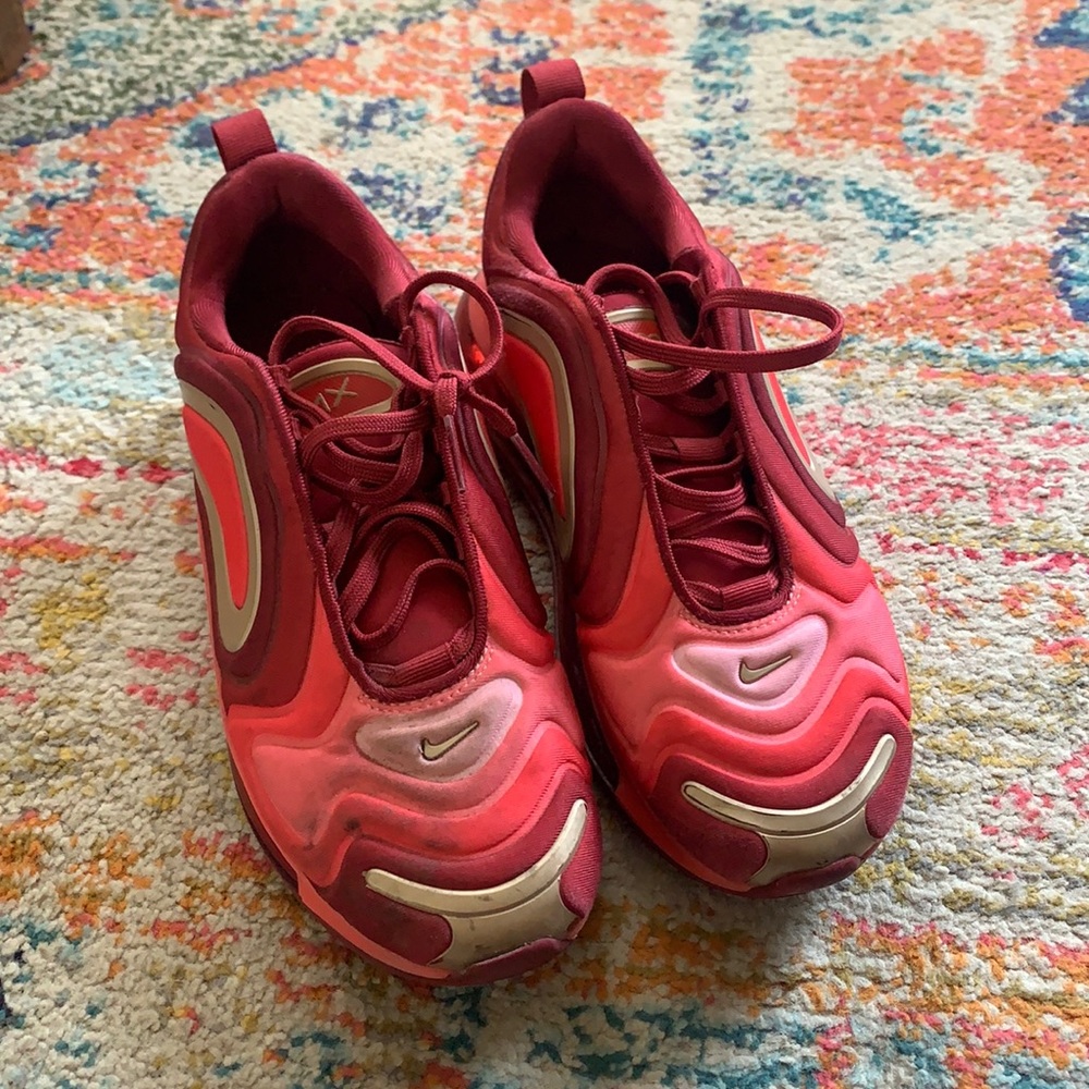 Boys red Nike gym shoes